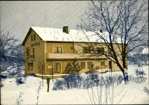 Ak Siegmannsbrunn Pottenstein in Oberfranken, Gasthof Mühlbauer, Winter