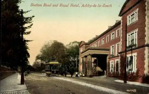 Ak Ashby de la Zouch East Midlands England, Station Road and Royal Hotel
