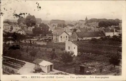 Ak Meung sur Loire Loiret, Gesamtansicht, Les Bourgognes