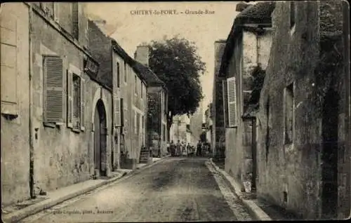 Ak Chitry Yonne, Grande Rue