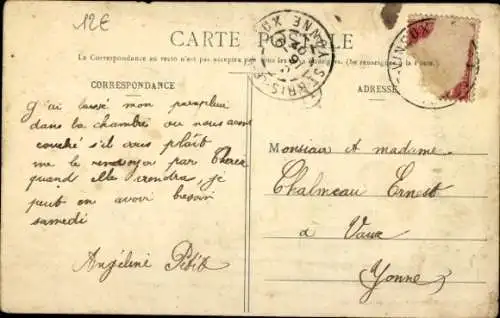 Ak Chitry Yonne, Grande Rue