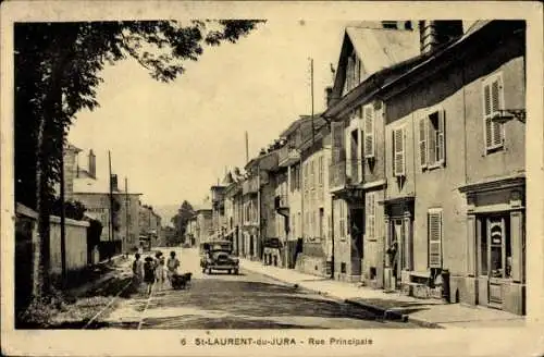 Ak Saint Laurent du Jura, Rue Principale
