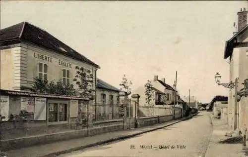 Ak Meriel Val d’Oise, Rathaus