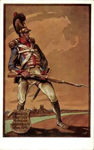 Künstler Ak Böhm, I. Infanterie-Regiment im Jahr 1813