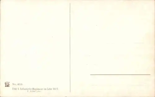Künstler Ak Böhm, I. Infanterie-Regiment im Jahr 1813