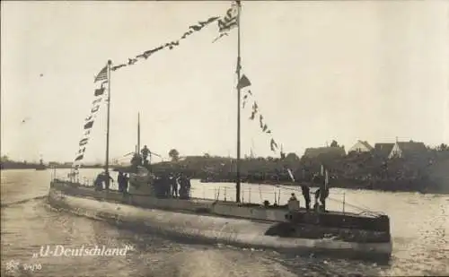 Ak Deutsches U Boot, U Deutschland, Kaiserliche Marine, Novitas 24 10