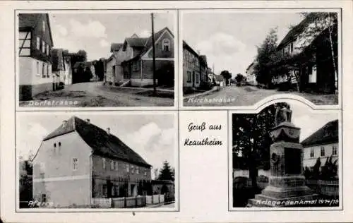 Ak Krautheim an der Jagst Baden, Vielfältige Straßenansichten, Kriegerdenkmal 1914/18, Gruß aus K
