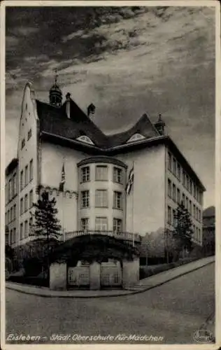 Ak Lutherstadt Eisleben,  Städt. Oberschule für Mädchen,  Architektur