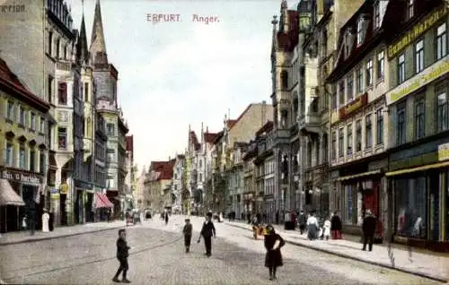 Ak Erfurt in Thüringen, Anger, Geschäft Gummi Waren, Einkaufsstraße