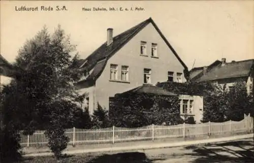 Ak Roda Stadtroda in Thüringen, Haus Daheim, Luftkurort  einfache Architektur