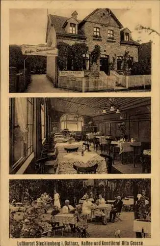 Ak Stecklenberg Thale im Harz, Kaffee und Konditorei Otto Große