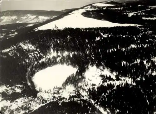Ak Schorndorf im Remstal Württemberg, Schneebedeckte Berglandschaft mit einem zugefrorenen See