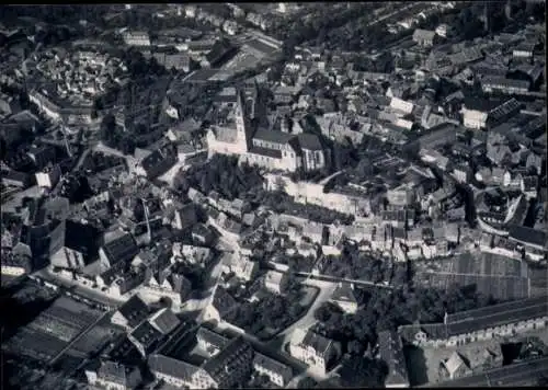 Foto Quedlinburg im Harz, Luftaufnahme von   Stadt, Kirchengebäude