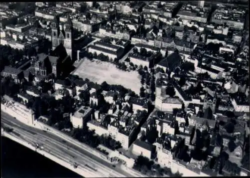 Ak Magdeburg an der Elbe, Luftaufnahme