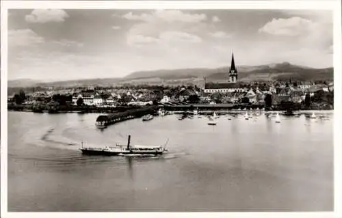Ak Radolfzell, Dampfer m. Ortschaft, Kirche, Landschaft