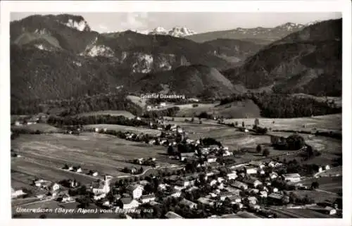Ak Unterwössen in Oberbayern, Fliegeraufnahme