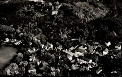 Ak Bad Neustadt an der Saale Unterfranken, Burg Salzburg, Fliegeraufnahme