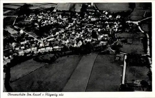 Ak Obervorschütz Gudensberg in Hessen, Fliegeraufnahme