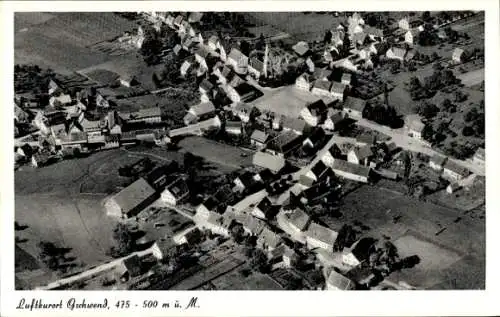 Ak Gschwend Ostalbkreis, Luftaufnahme von  viele Häuser, ländliche Umgebung