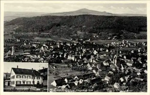 Ak Gottmadingen im Hegau, Luftaufnahme von  Gasthaus z. Friedenslinde, viele Häuser