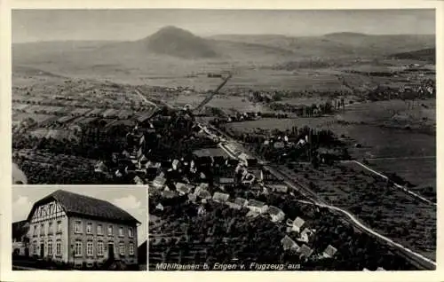 Ak Mühlhausen Ehingen im Hegau, Luftaufnahme, Gasthaus z. Löwen