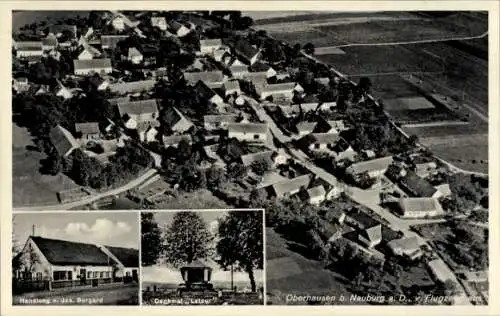 Ak Oberhausen im Ruhrgebiet, Luftaufnahme, Häuser, Natur, Handlung v. Jos. Burgard