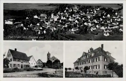 Ak Ingerkingen Schemmerhofen in Württemberg, Luftaufnahme von  Gebäudeansichten, Kinderheim