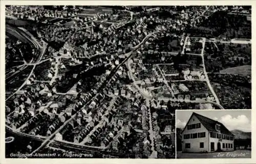 Ak Altenstadt Geislingen an der Steige, Fliegeraufnahme, Gasthaus zur Erzgrube