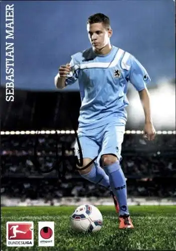 Autogrammkarte Fußballer Sebastian Maier, TSV 1860 München, Autogramm