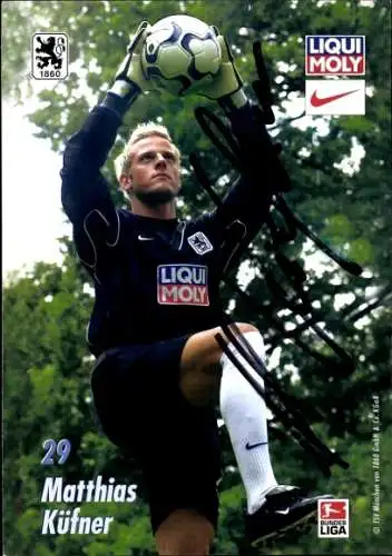 Autogrammkarte Fußballer Matthias Küfner, TSV 1860 München, Autogramm