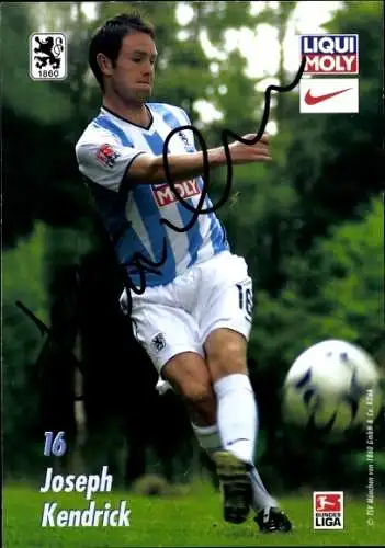 Autogrammkarte Fußballer Joseph Kendrick, TSV 1860 München, Autogramm