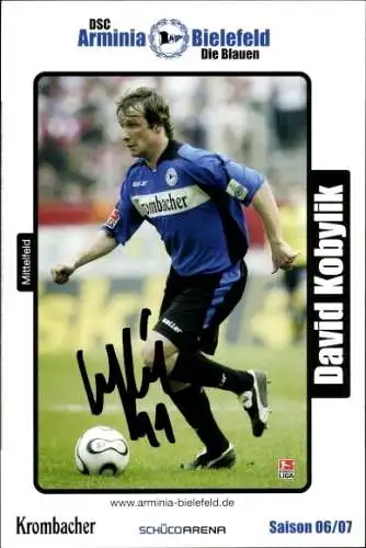 Autogrammkarte Fußballer David Kobylik, DSC Arminia Bielefeld, Autogramm