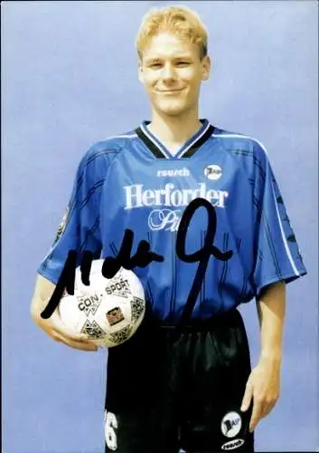 Autogrammkarte Fußballer Karsten Bremke, DSC Arminia Bielefeld, Autogramm