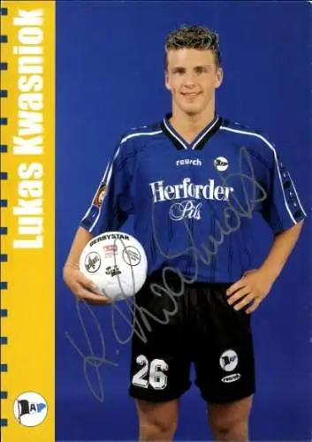 Autogrammkarte Fußballer Lukas Kwasniok, DSC Arminia Bielefeld, Autogramm