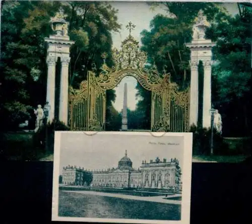 Leporello Ak Potsdam, Neues Palais