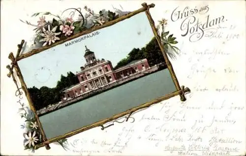 Passepartout Ak Potsdam, Marmorpalais