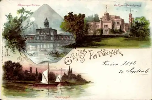 Litho Potsdam, Marmorpalais, Schloss Babelsberg