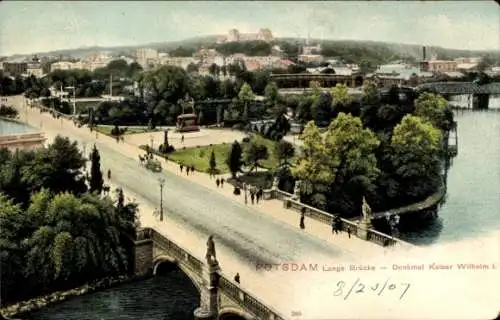 Ak Potsdam, Langebrücke, Denkmal Kaiser Wilhelm I.
