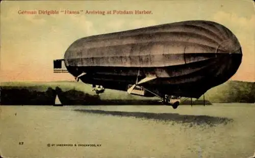 Leporello PC Potsdam, German Dirigible Hansa, Harbour