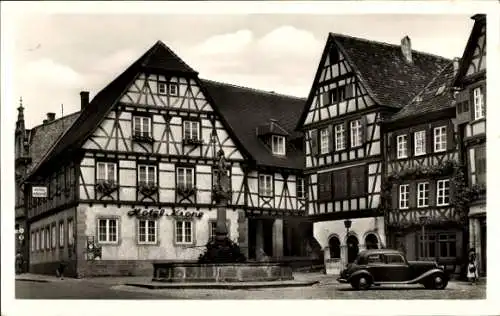 Ak Bretten in Baden, Hotel Krone
