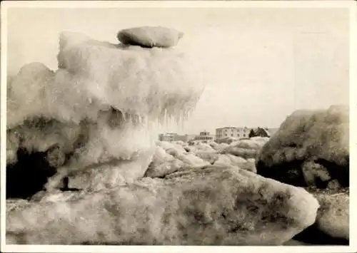 Foto Ak Nordseebad Wangeroog Wangerooge in Ostfriesland, Nordstrand, Winter 1954
