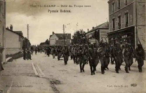 Ak Russische Truppen im 1. Weltkrieg