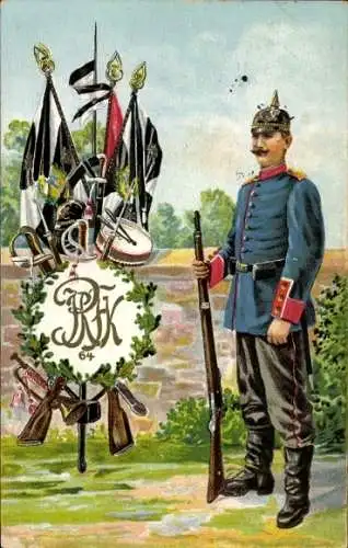 Künstler Ak Mannheim, 4. Comp. Grenadier Regt. No. 110