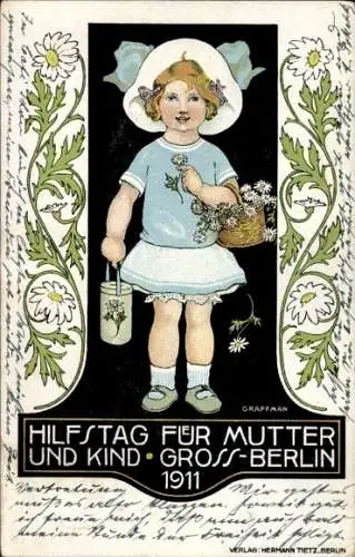 Künstler Ak Graffmann, Hilfstag für Mutter und Kind Großberlin 1911
