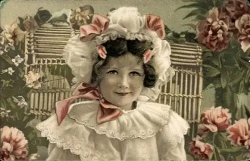 Ak Mädchen, Portrait