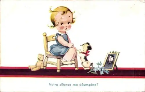 Ak Weinendes Mädchen, Votre silence me désespère