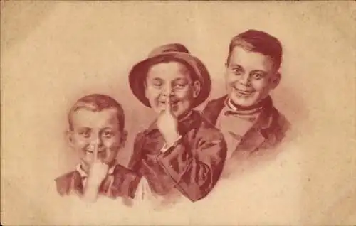 Ak Drei Jungen, Portrait