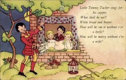Künstler Ak Sager, Xavier, Little Tommy Tucker sings for his supper