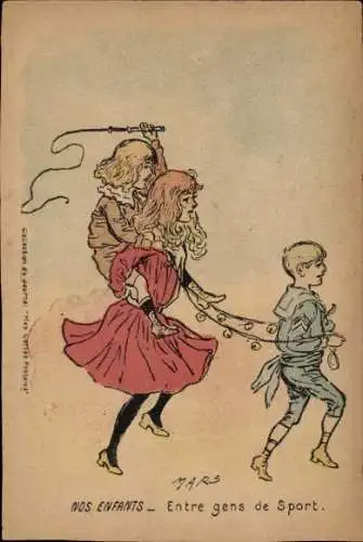Künstler CPA Mars, Nos Enfants, Entre gene de Sport