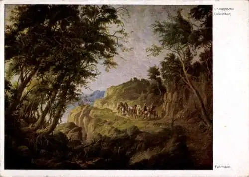 Künstler Ak Fuhrmann, Romantische Landschaft